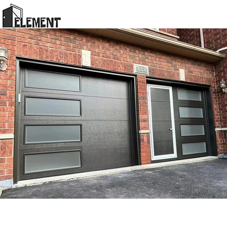 Double Garage Door With Pedistrinr