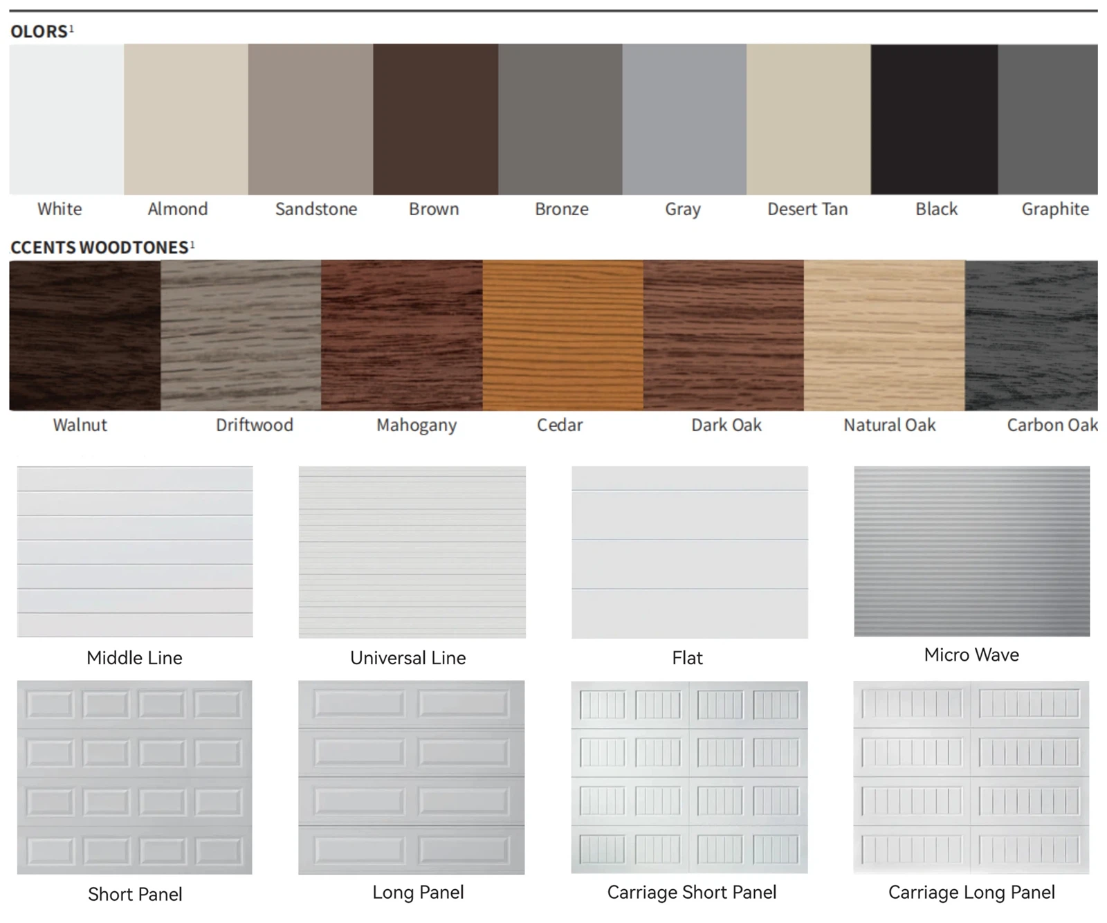 product-1-1 garage door color choose